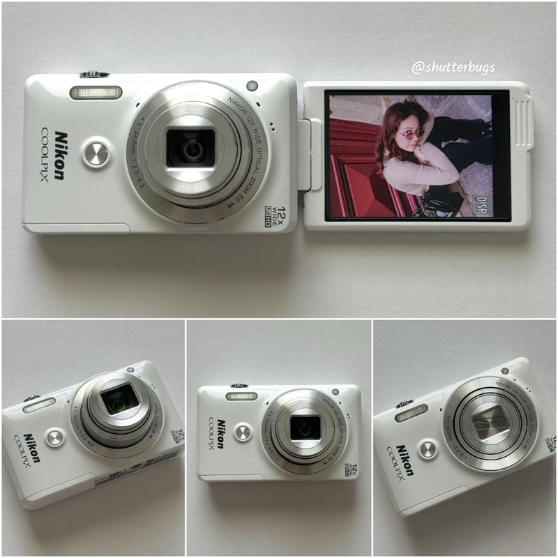 Pre-Owend NK Coolpix S6900 Digital Camera Bundle 🤍 ˚⊹ ⋆ 🐇 RARE Glossy White Digicam