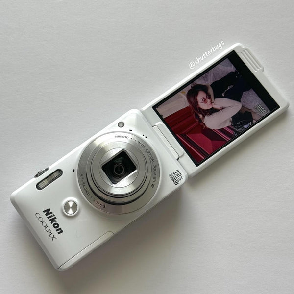 Pre-Owend NK Coolpix S6900 Digital Camera Bundle 🤍 ˚⊹ ⋆ 🐇 RARE Glossy White Digicam