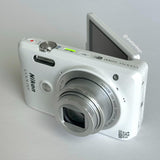 Pre-Owend NK Coolpix S6900 Digital Camera Bundle 🤍 ˚⊹ ⋆ 🐇 RARE Glossy White Digicam